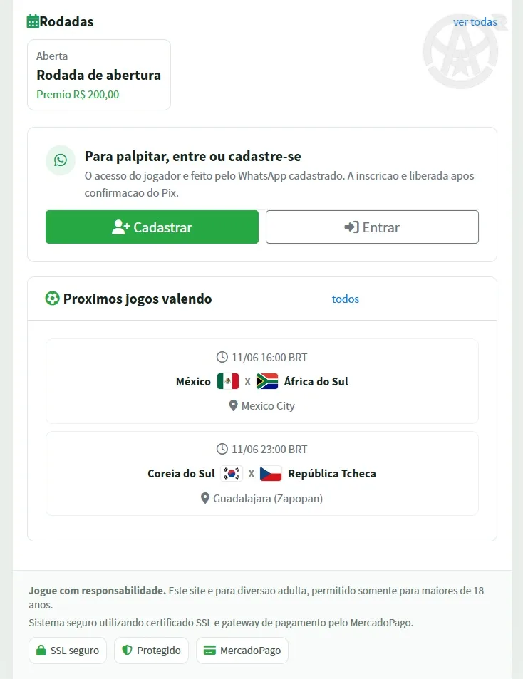 Bolão Copa Vip transforma emoção da Copa em disputa por prêmios em dinheiro